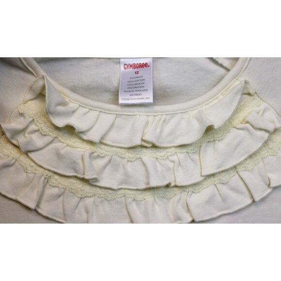 2006 Gymboree Park City Luxe White Ruffle Neck Cowgirl Boot Shirt sz 12 NWT Cute - Picture 5 of 5